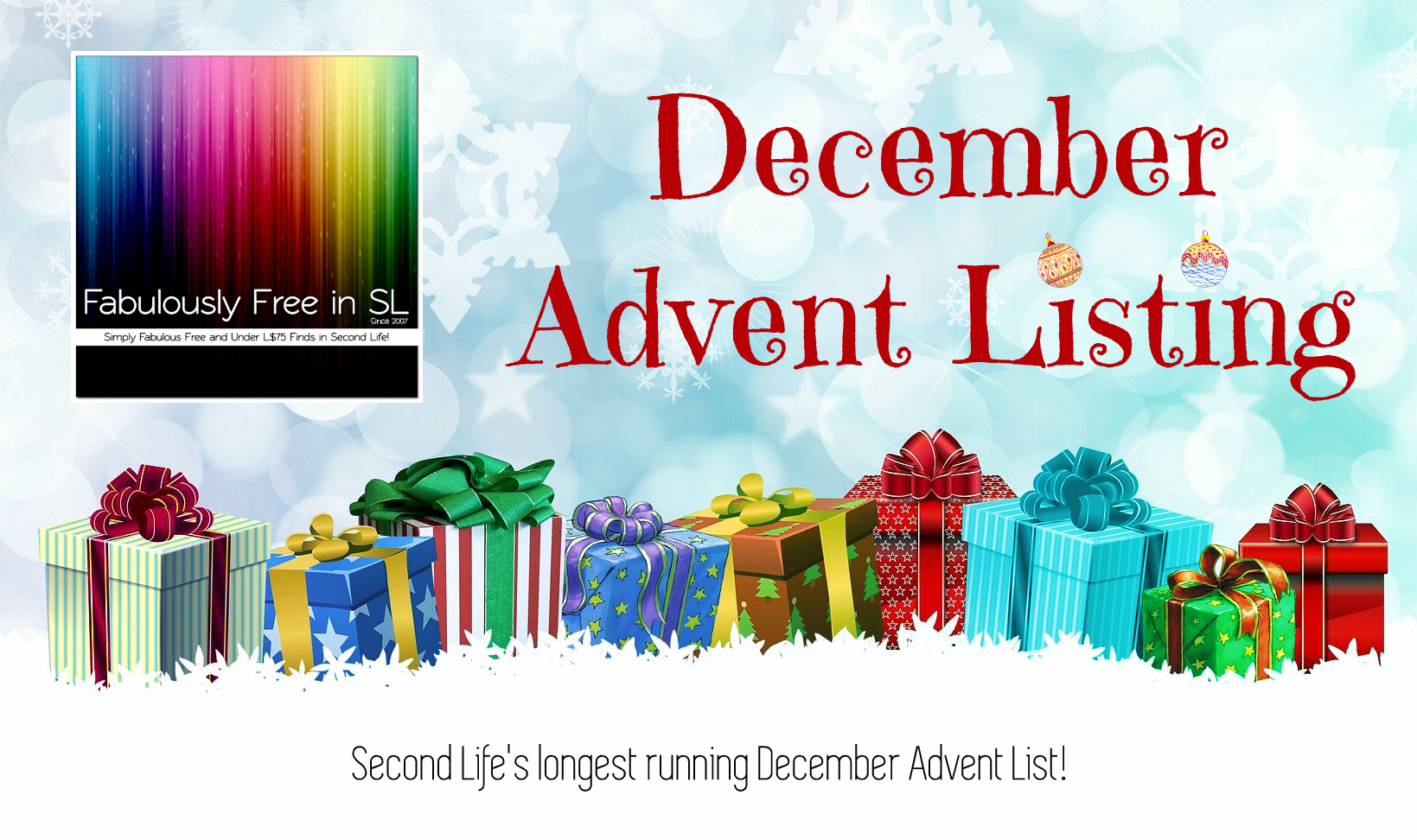 The FabFree December 2021 Advent Listing is Live!